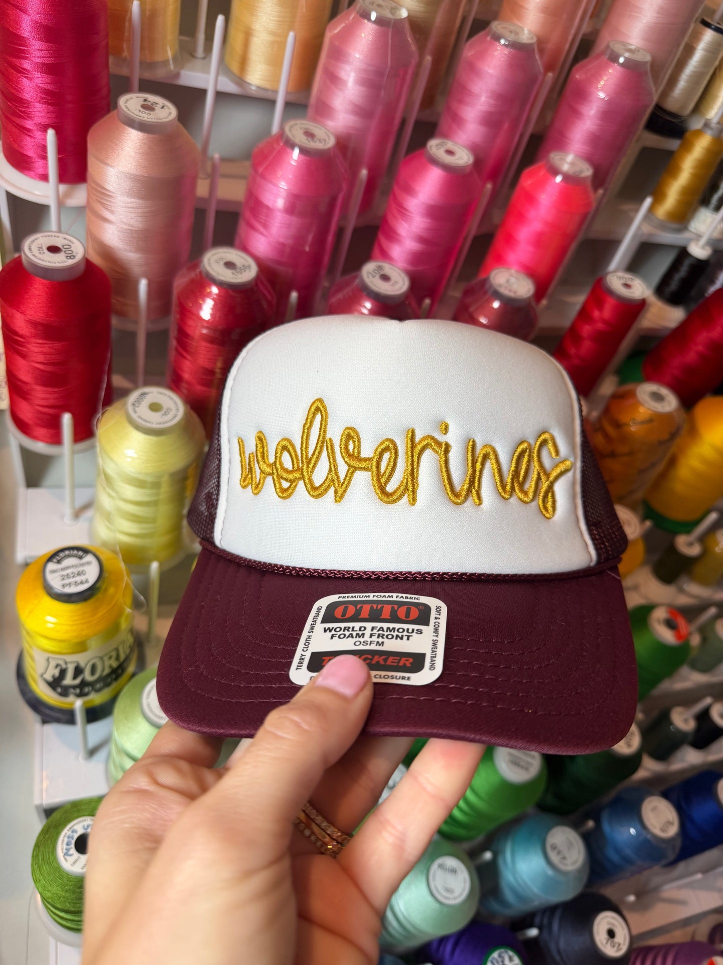 Northlake Christian Wolverines Custom Embroidered Trucker Hat | Otto Foam Front Mesh Back Cap
