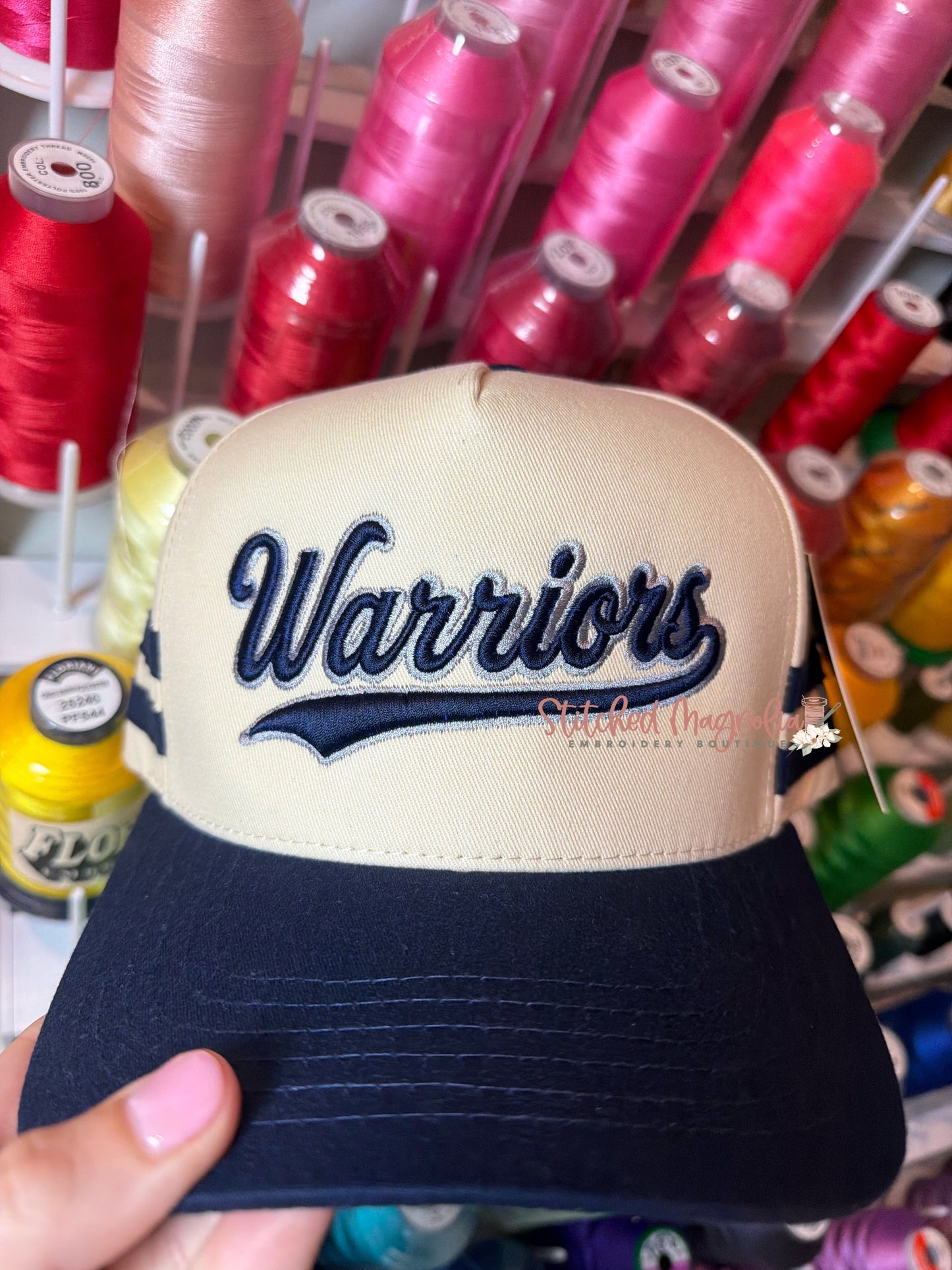 Warriors Custom Embroidered Snapback Trucker Hat