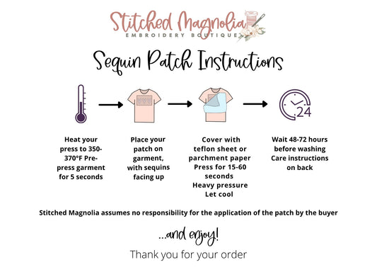 11" Wolves Stacked Sequin Patch | St. Pauls Catholic School