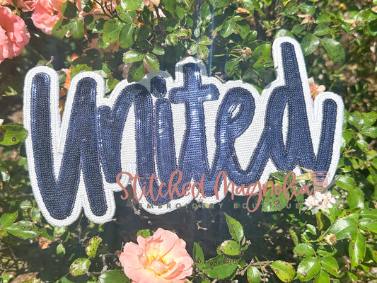 11" Madisonville United Handwritten Sequin Patch