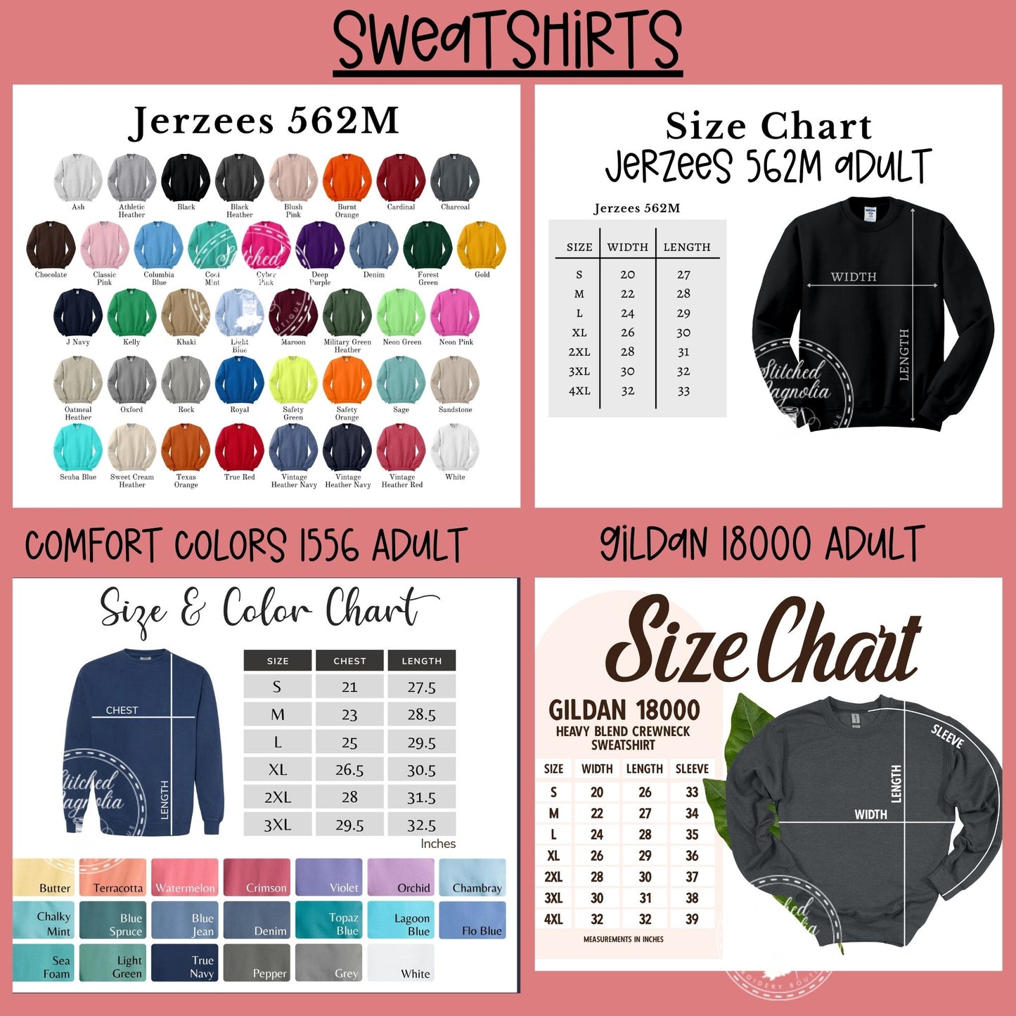 Halloween Charm Necklace Embroidered Sweatshirt | Comfort Colors