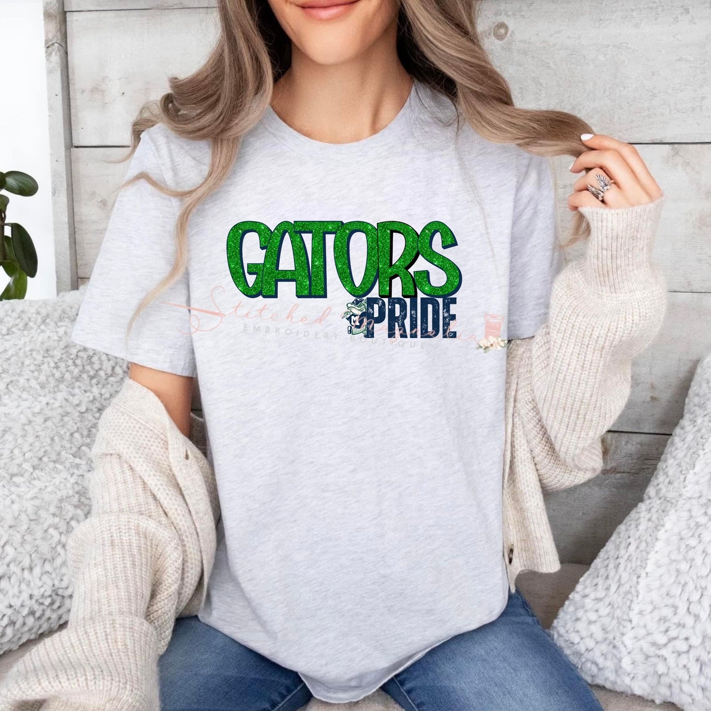 Coquille MYB Madisonville Gators Faux Glitter Gators Pride Tee | Unisex Fit