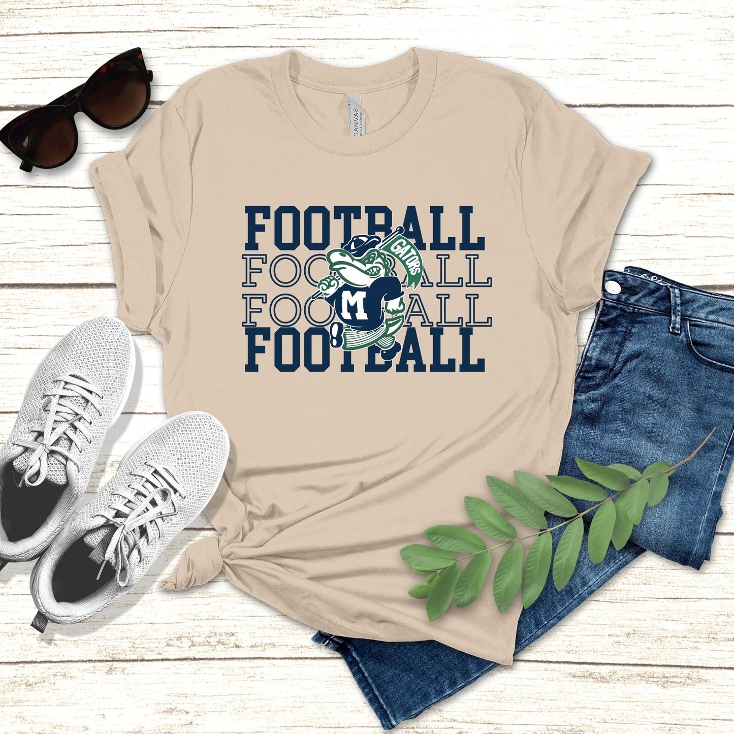 Coquille MYB Madisonville Gators Stacked Football Tee | Unisex