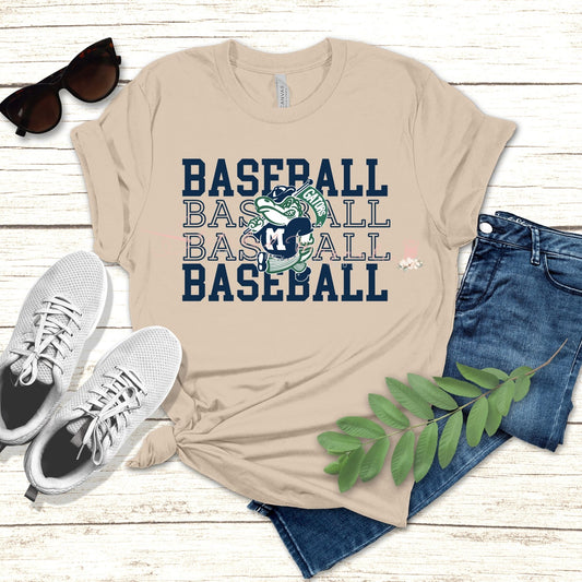 Coquille MYB Madisonville Gators Stacked Baseball Tee | Unisex