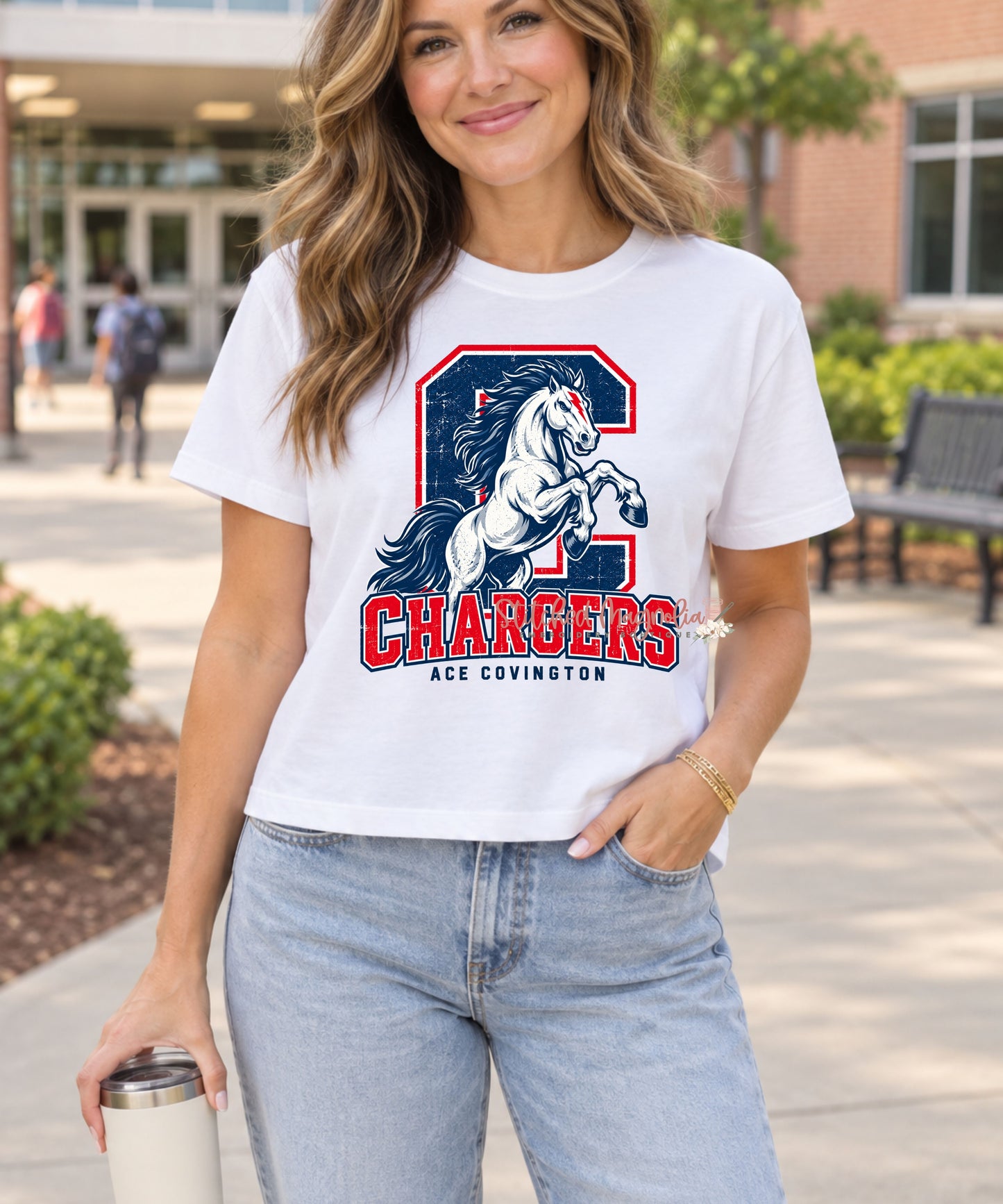 Ace Covington Chargers C Mascot Tee