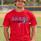 Stitches Baseball Performance T-Shirt – Red Batter Design