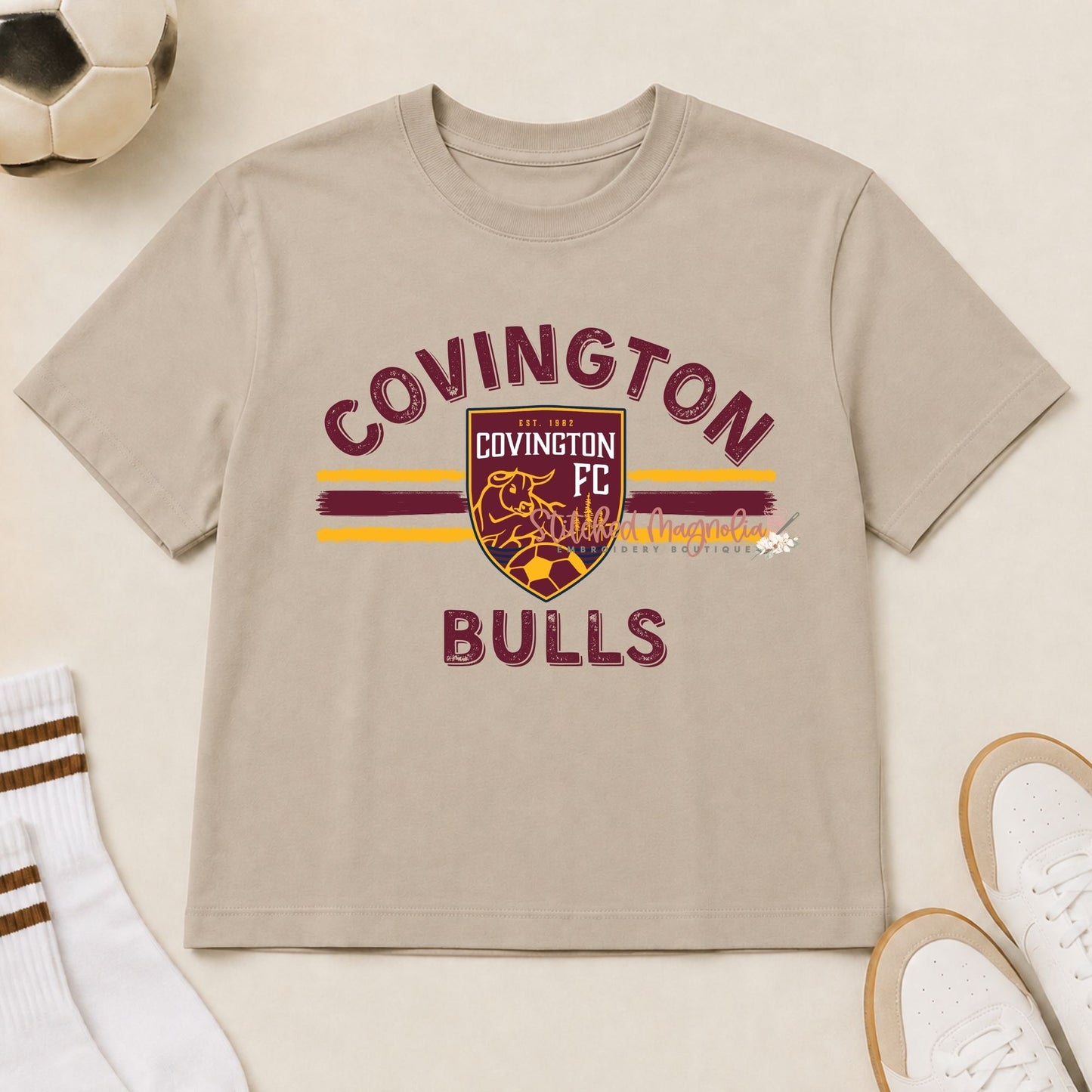 CYSA | Covington FC Bulls Boxy Tee | Covington FC Bulls Unisex Tee