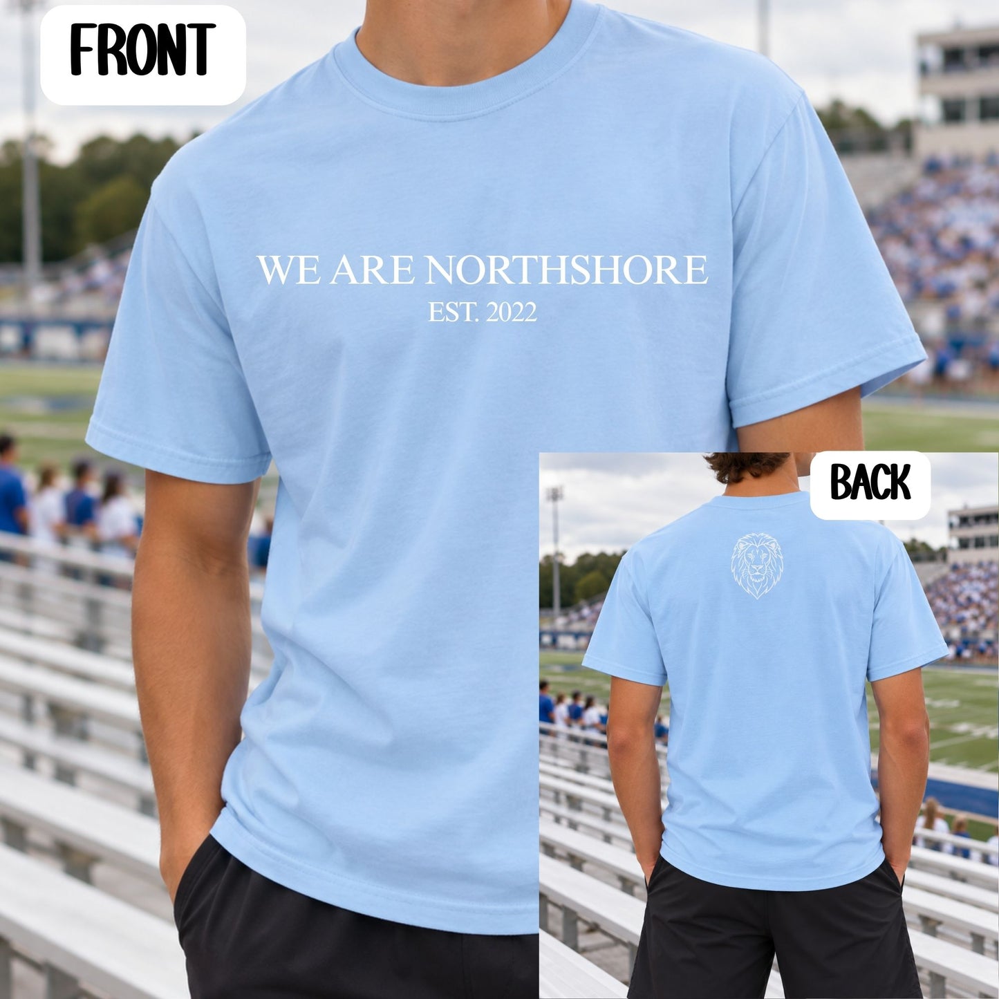 We Are Northshore Comfort Colors Tee – Hydrangea