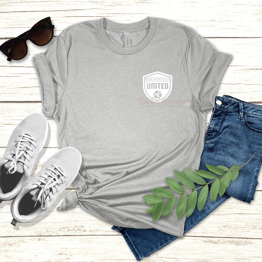 Madisonville United Soccer Logo | All White Logo | Unisex Tee