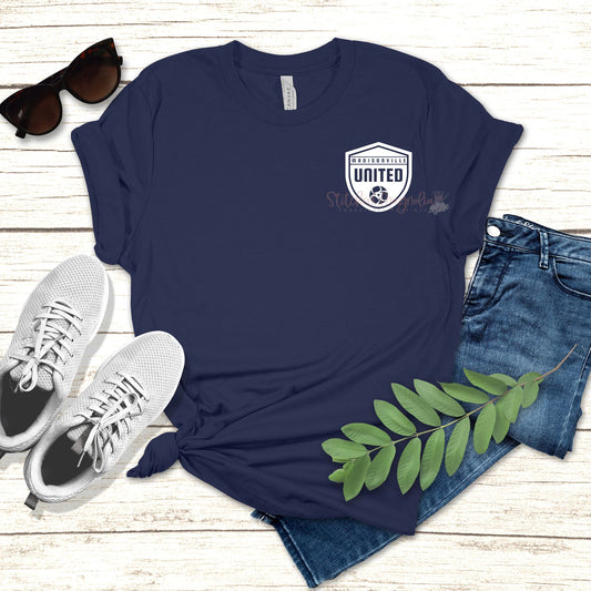 Madisonville United Soccer Logo | All White Logo | Unisex Tee