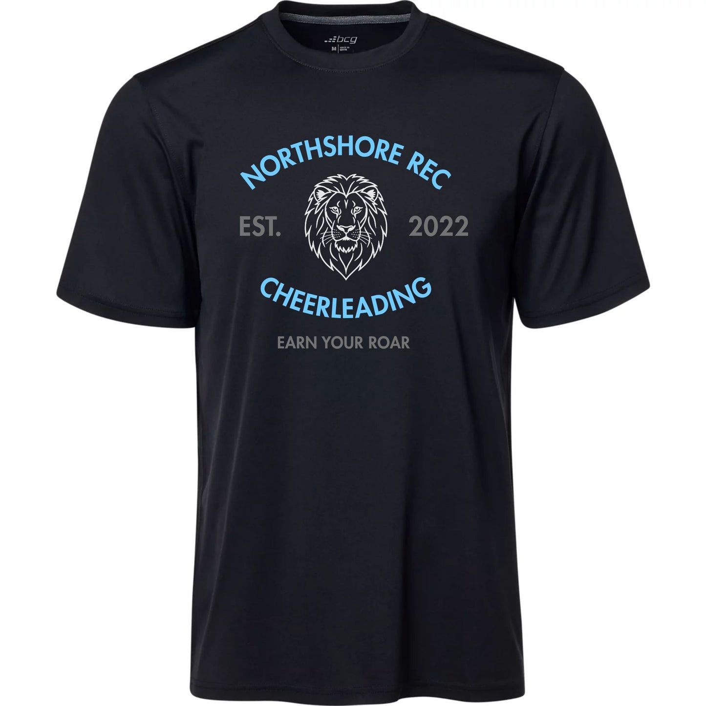 Northshore Cheerleading Earn Your Roar Lion Tee – Black
