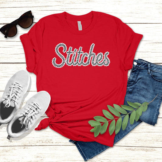Stitches Baseball Tee | DTF Transfer
