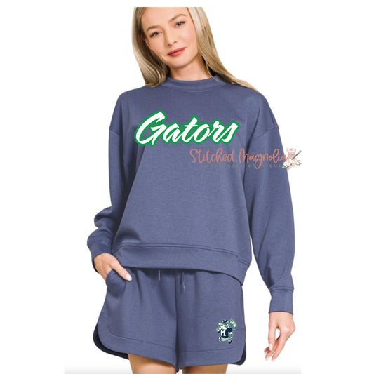 Gators Scuba Pullover & Shorts Set - Gameday Apparel | Stitched Magnolia