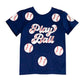 Navy Play Ball Adult Shirt