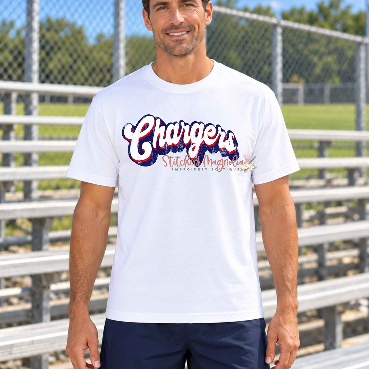 Chargers Vintage Script Tee