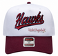 Hawks Puff Embroidery Snapback Hat Maroon/Khaki