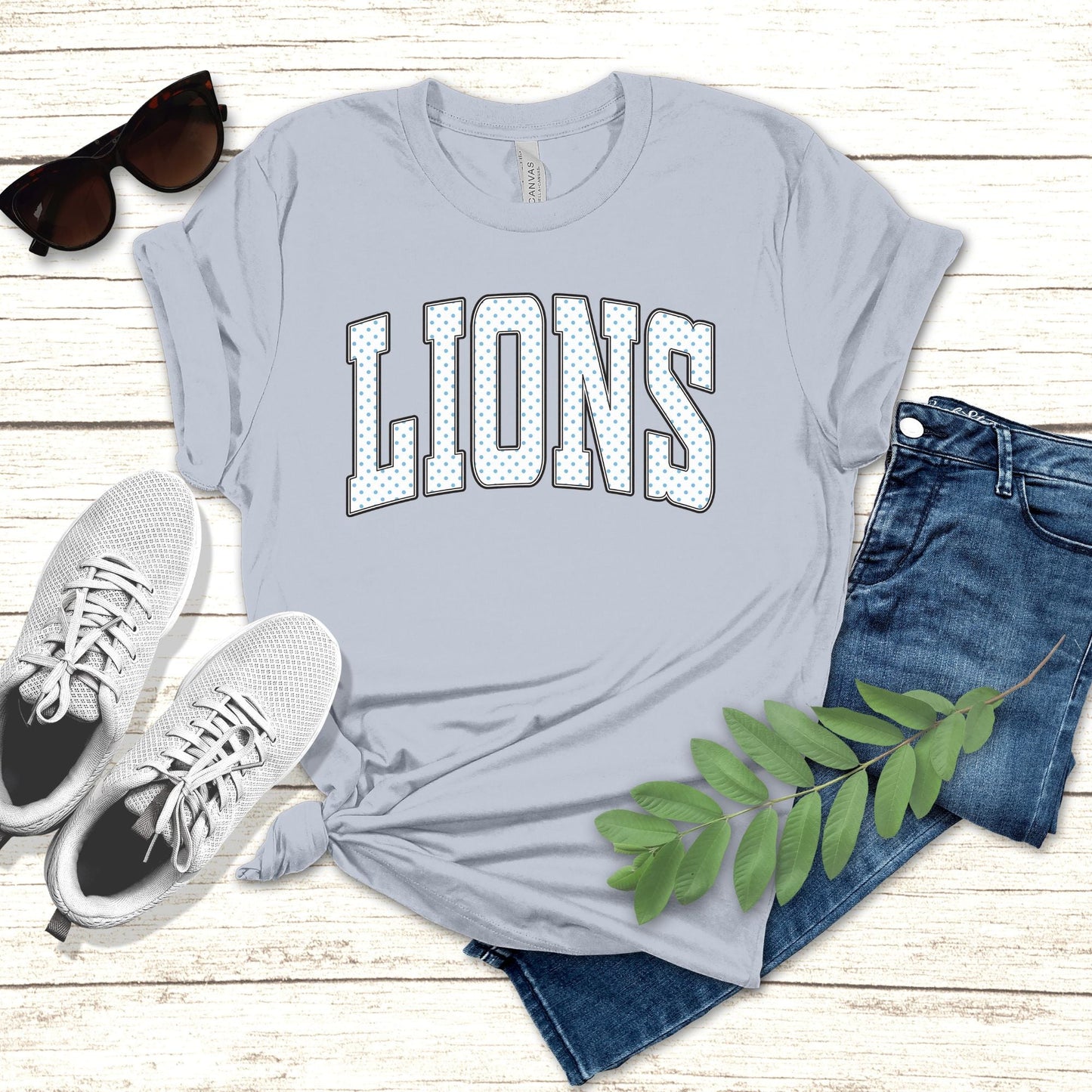 LIONS Dotted Varsity DTF Tee