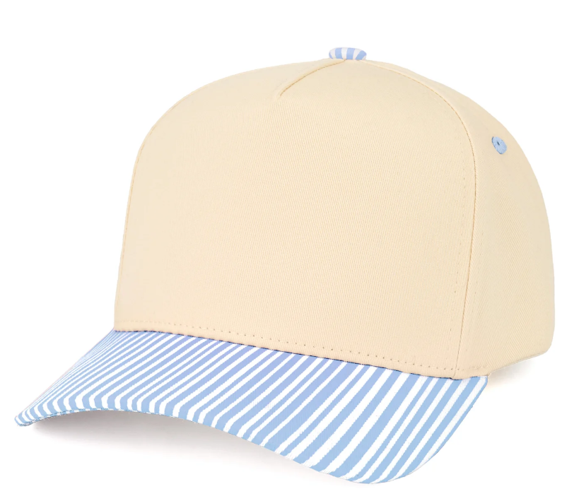 It's Almost As Hot As My Husband Out Here – Stripe Bill Hat (Puff Edition)