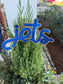 Jets Sequin Patch – Royal Blue & Gold Script