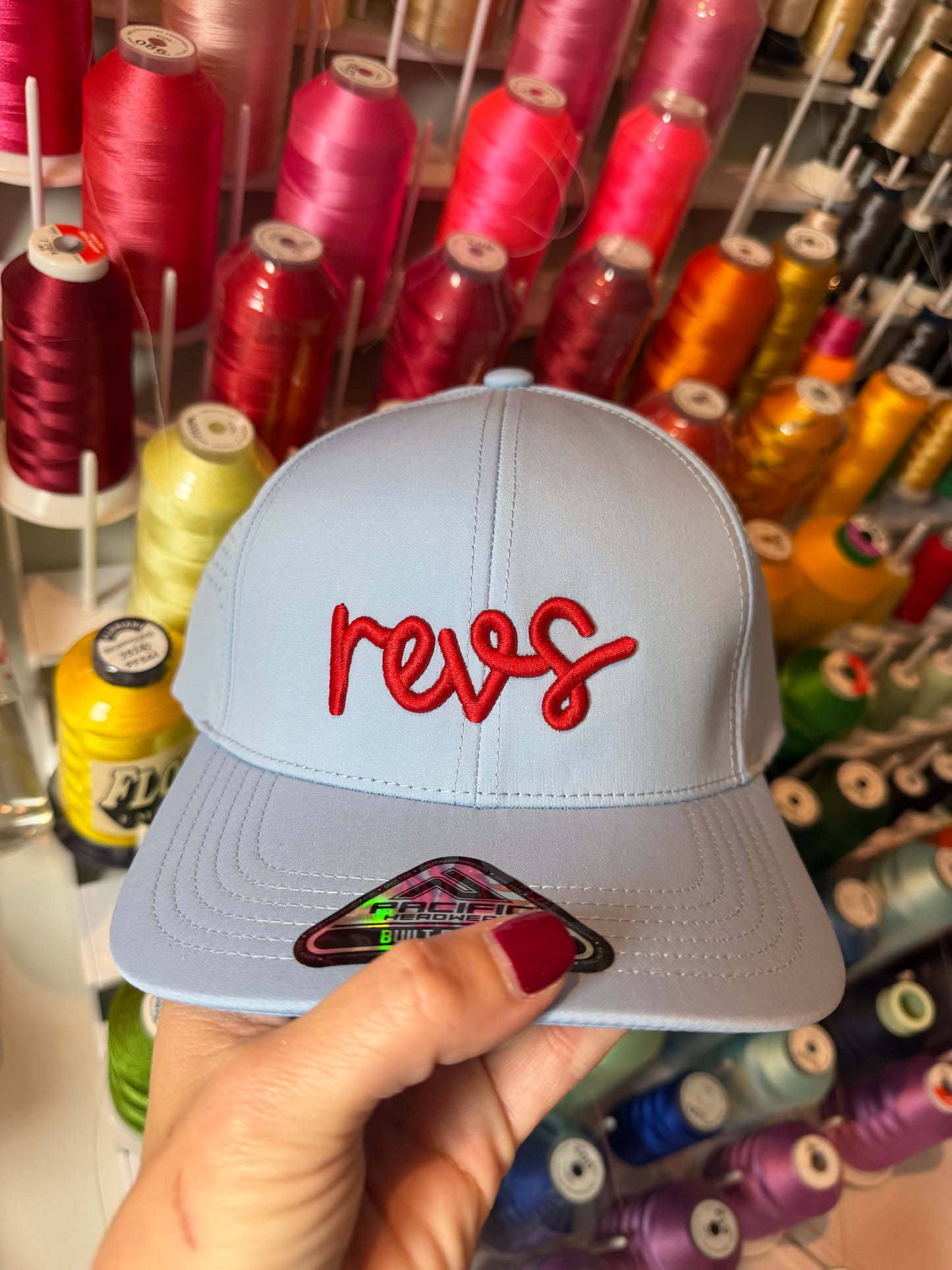 Revs Puff Embroidered Perforated Baseball Hat