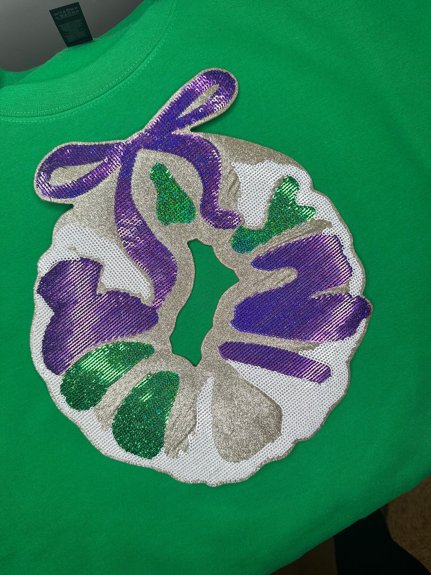King Cake Sequin Patch - Stitched Magnolia Exclusive Custom Design