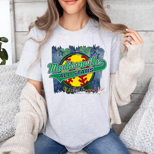 Coquille MYB Madisonville All Stars Softball LOGO Brush Stroke Tee | Unisex Fit