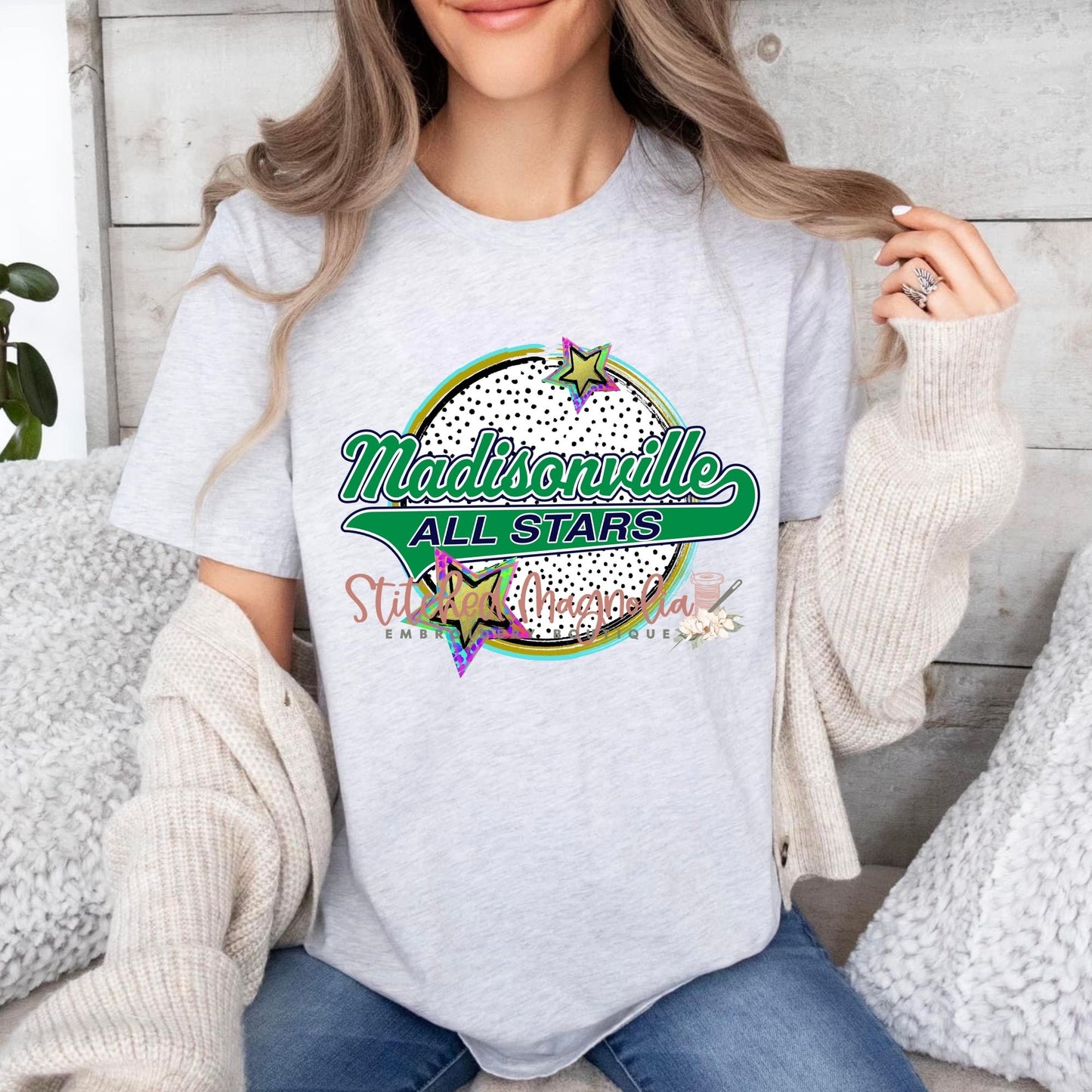 Coquille MYB Madisonville Baseball All Stars LOGO Preppy Circle Tee | Unisex Fit