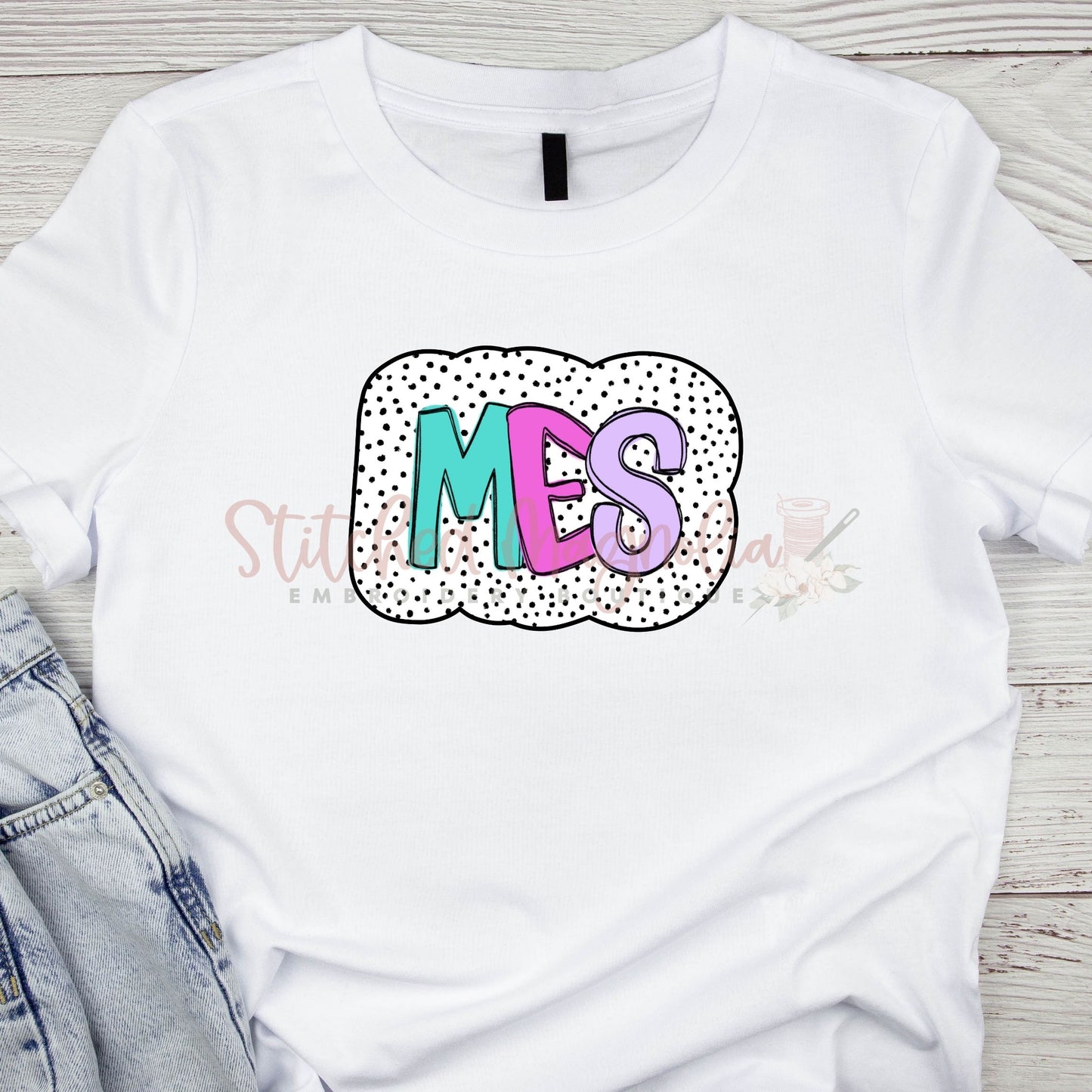 MES Minnows Spirit Shirt | Bright Colors, Dalmatian Dots & Fun School Pride