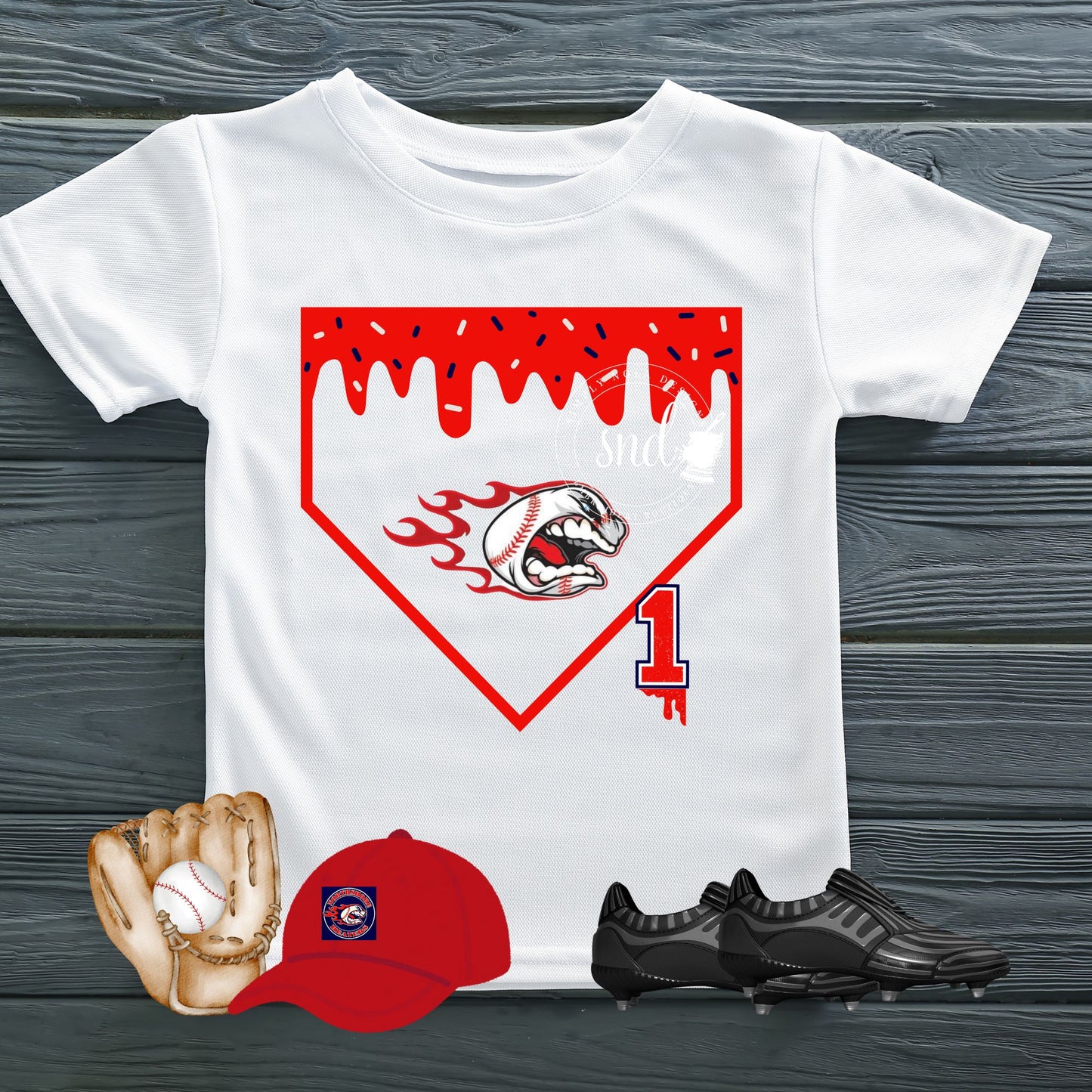 Baseball Mascot Drip Dri-Fit Tee – Stitched Magnolia Exclusive | The Original, Unmatched Design Drip Shirt
