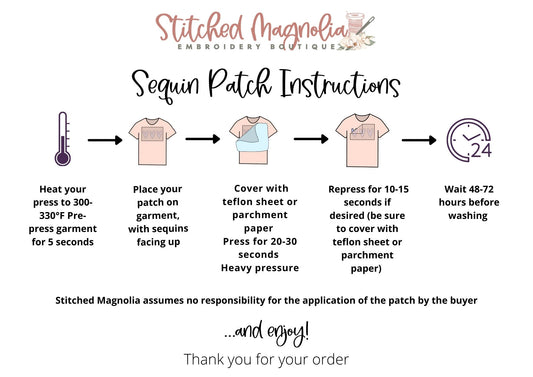 10" Eagles Handwritten Sequin Patch Mascot MJH