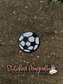 Sequin Soccer Ball Patch – Black & White Appliqué Patch