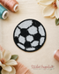 Sequin Soccer Ball Patch – Black & White Appliqué Patch