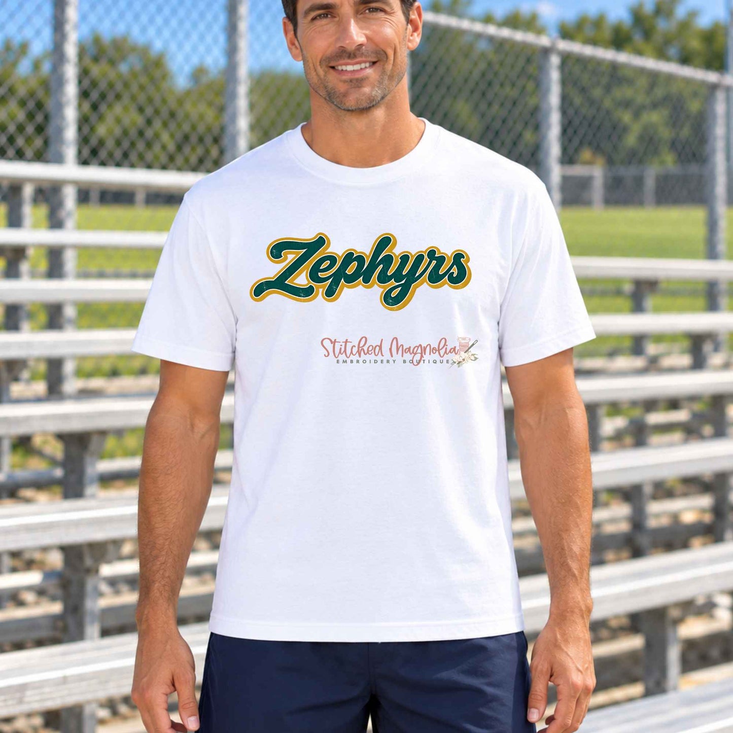 Zephyrs Baseball Tee | Vintage Script