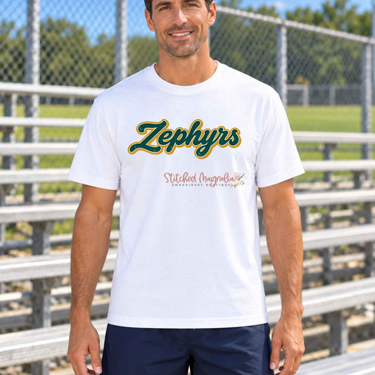Zephyrs Baseball Tee | Vintage Script
