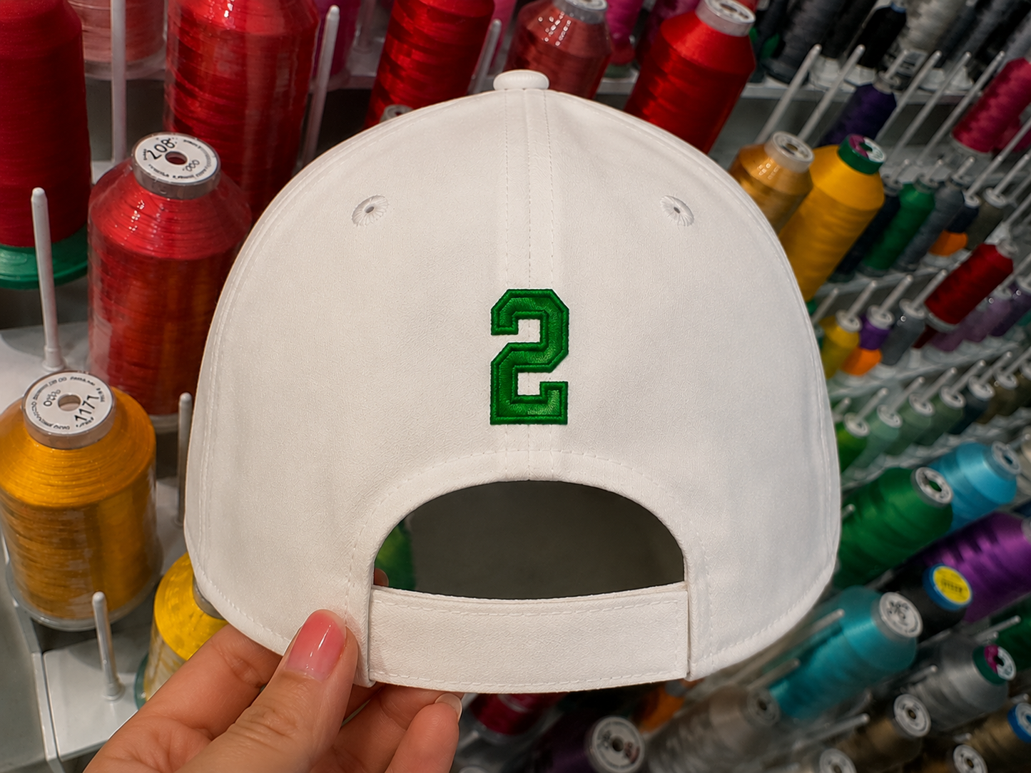 Custom Puff Embroidery Baseball Hat | Team Mascot Spirit Cap with Number Add-On