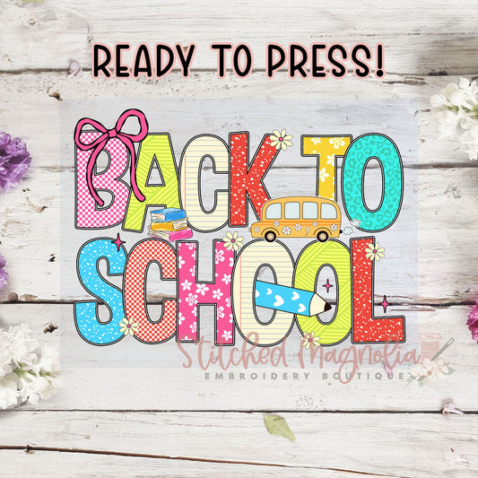 Single DTF Transfer -Back to School Teacher | Heat Press Ready