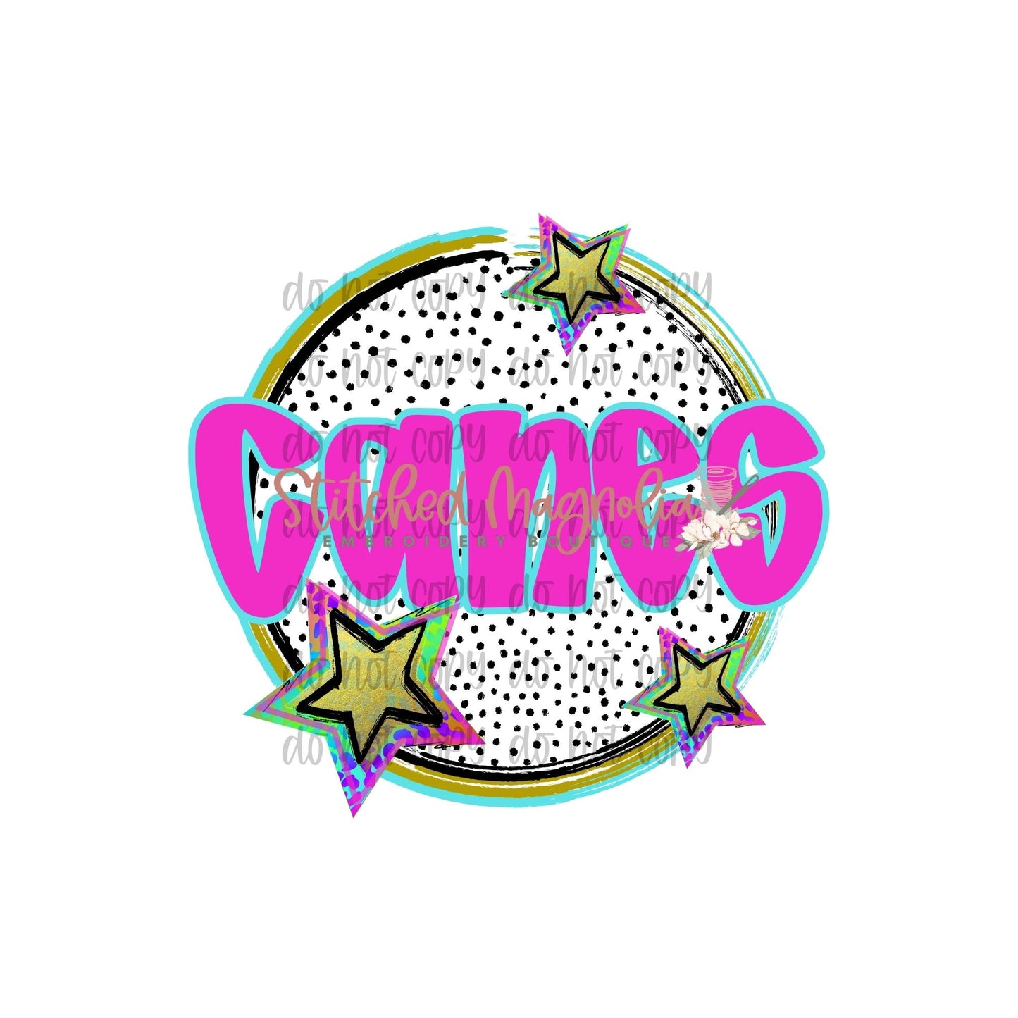 Preppy Mascot Circle Digital PNG File