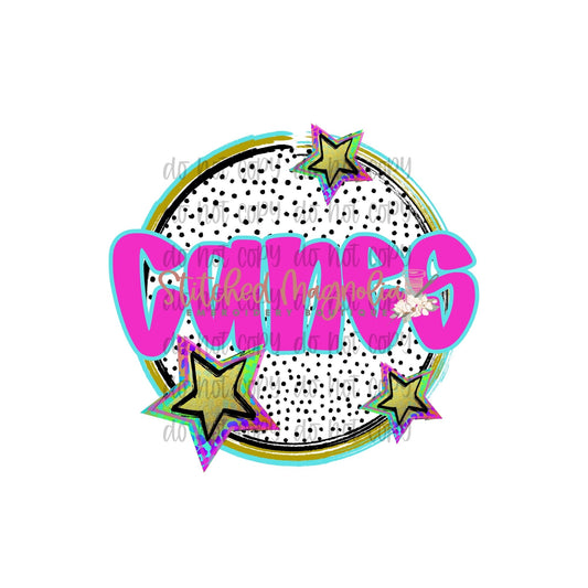 Preppy Mascot Circle Digital PNG File