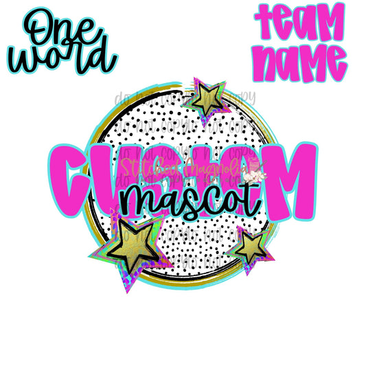 Custom Mascot Preppy Circle Digital File PNG
