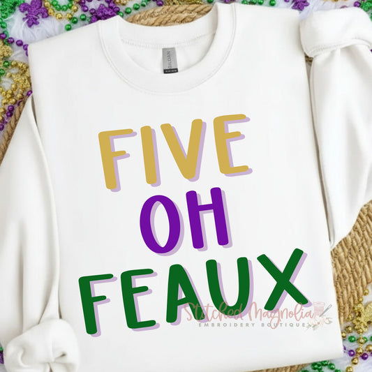 Five Oh Feaux Sweatshirt | 504 New Orleans | Purple Green Gold Louisiana Pride