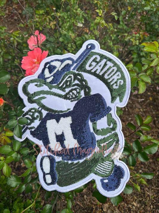 11" Gators Guy Sequin Patch