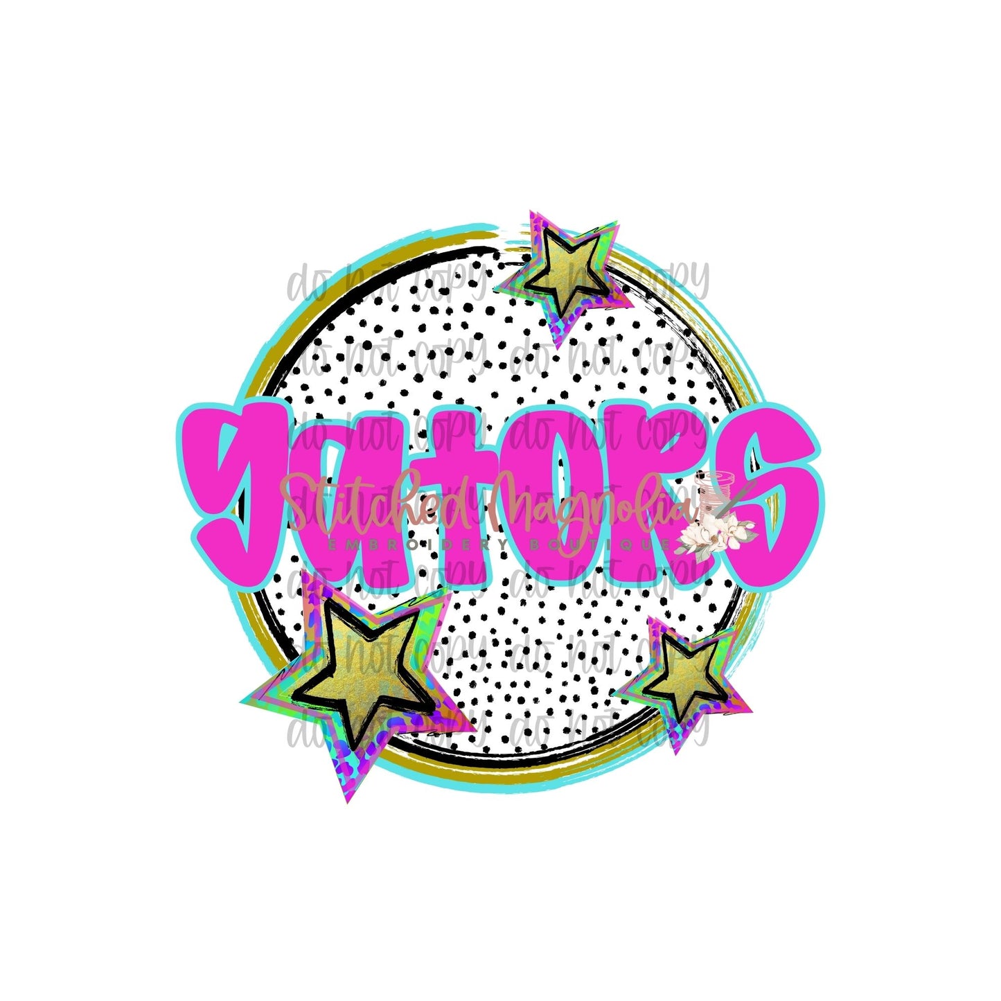 Preppy Mascot Circle Digital PNG File