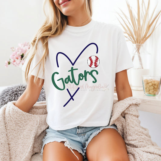 Coquille MYB Gators Baseball Split Heart | Boxy Tee