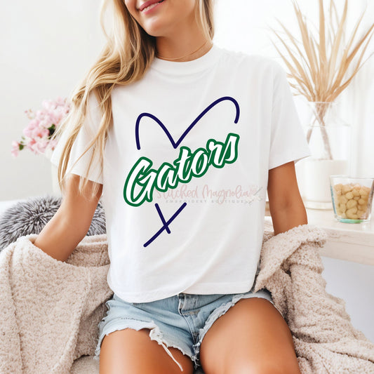 Coquille MYB Gators Logo Split Heart | Boxy Tee