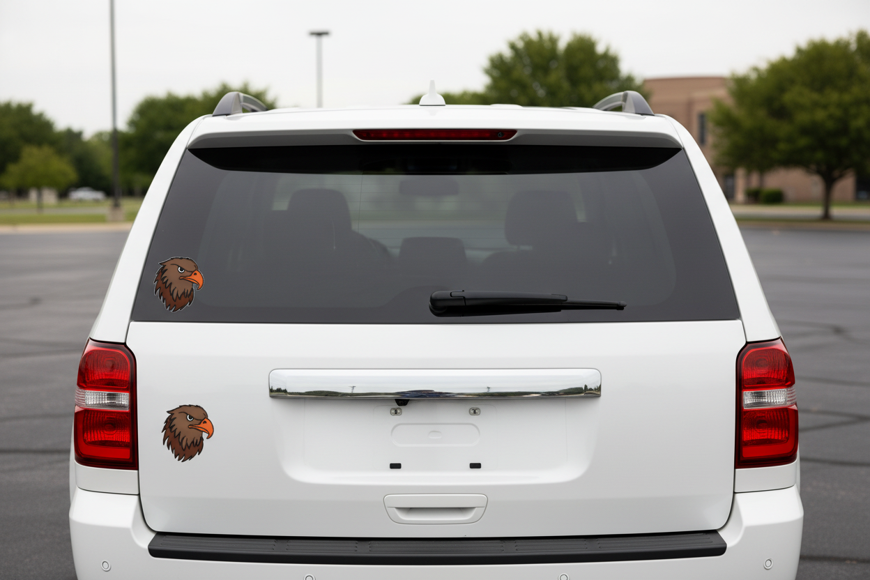 Hannan hawk transfer on white SUV