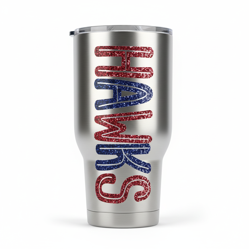 HAWKS transfer on tumbler