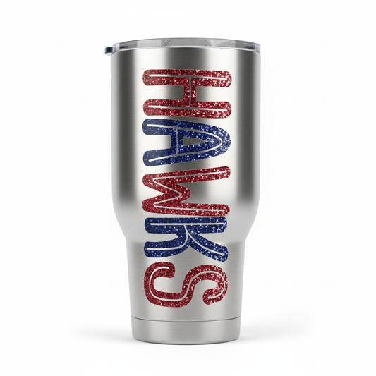 HAWKS transfer on tumbler