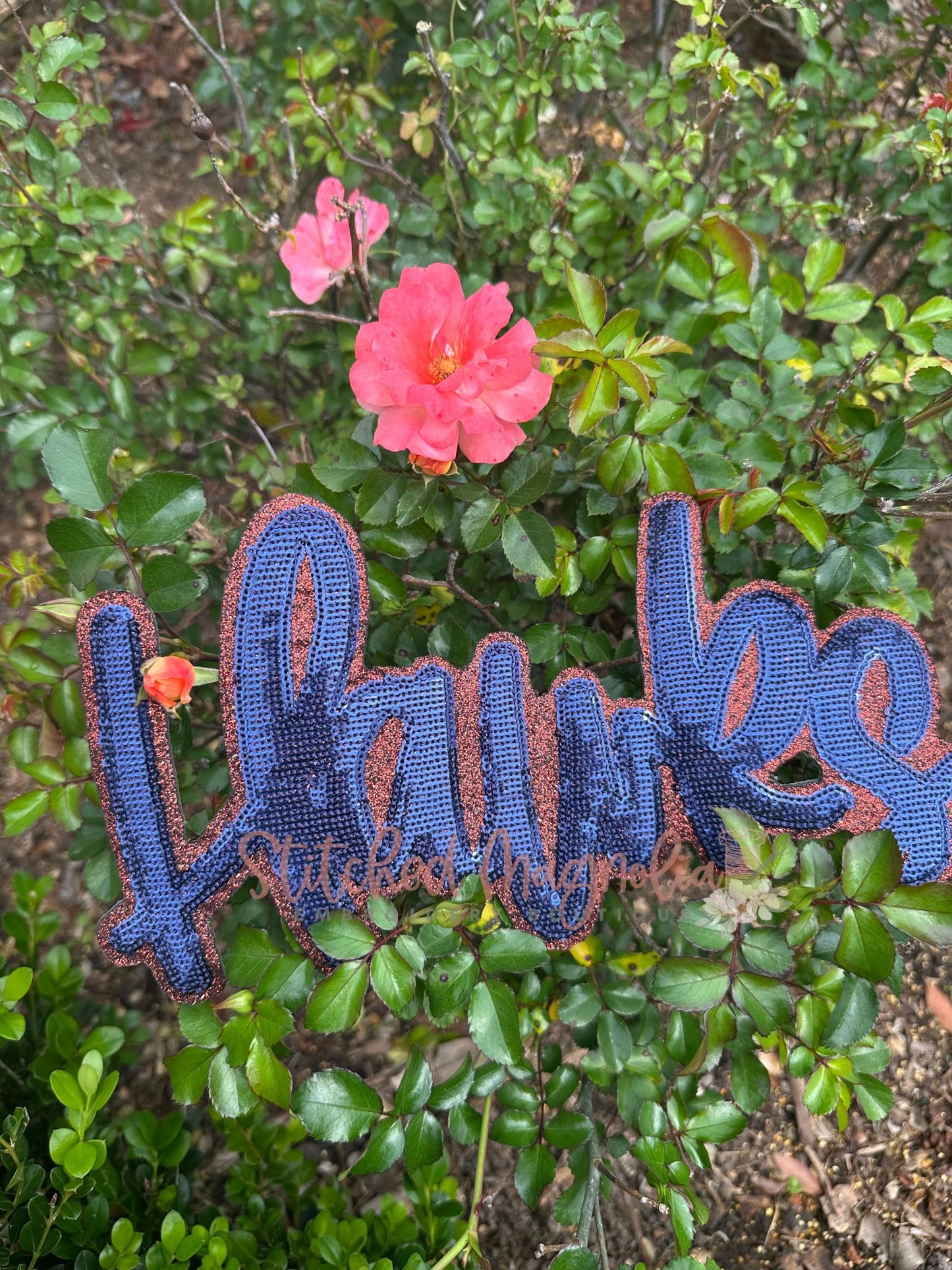 11" Hawks Sequin Patch