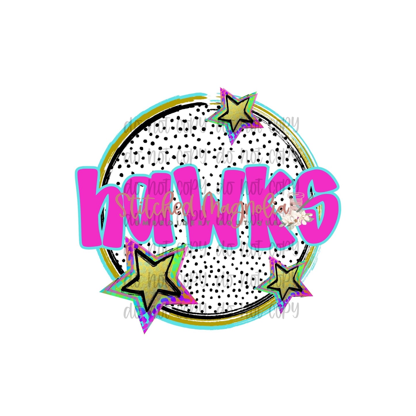 Preppy Mascot Circle Digital PNG File