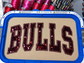 CYSA Bulls sequin appliqué lettering on embroidery hoop — Stitched Magnolia